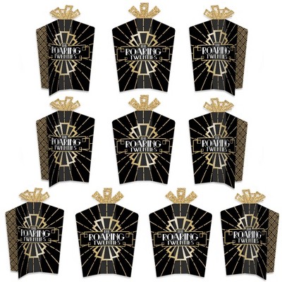 Big Dot of Happiness Roaring 20's - Table Decorations - 1920s Art Deco Jazz Party Fold and Flare Centerpieces - 10 Count