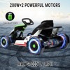 24V Kids Go Kart, Powerful Drift Kart with Dual 150W Motors, High Speed Electric Outdoor Ride On Toy, Battery Powered Ride On Racing Car with Music - 4 of 4