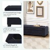 CAVINAS Rectangular Polyester Storage Ottoman Bench with Hinged Lid,Upholstered Storage Ottoman,Storage Benches for Living Room,Bedroom - 4 of 4