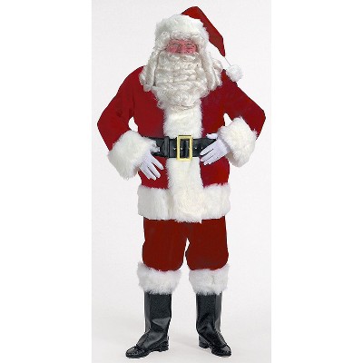 Halco Mens Burgundy Velvet Santa Suit Costume Red