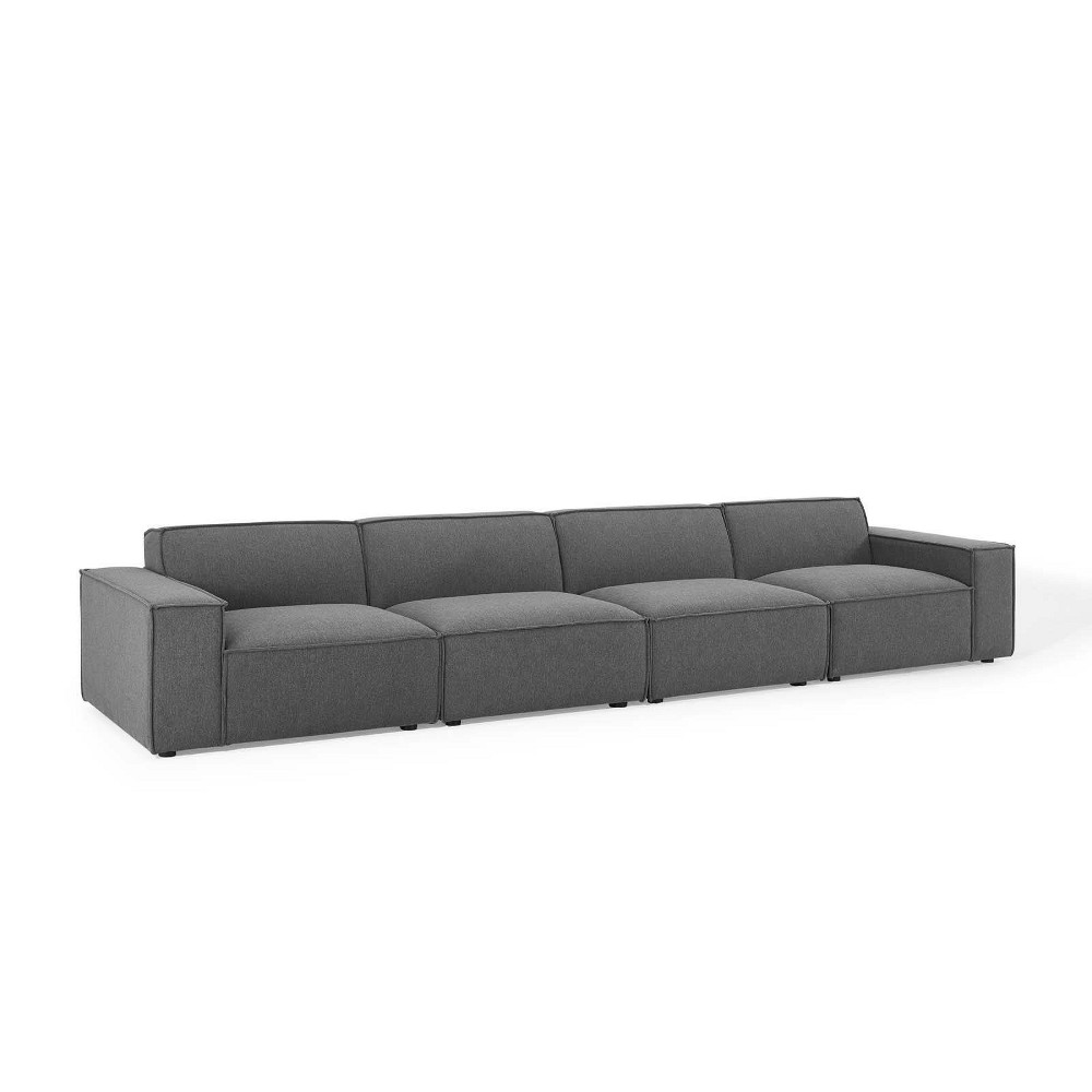 Photos - Sofa Modway 4pc Restore Sectional  with Ottoman Charcoal  