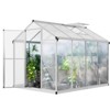 Garvee Greenhouse for Outdoors, Aluminum Alloy & Polycarbonate Green House with Windows Vent, for Patio, Backyard, Garden - 2 of 4