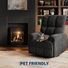 360° Swivel Chenille Recliner - Manual Glider Chair w/ Padded Armrests for Living Room & Nursery - 2 of 4