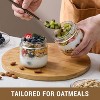 4-pack 10oz Glass jars with Airtight Lids, Overnight Oats Containers , Wide mouth Mason Salad jars, Food Storage Containers for Snacks Yogurt Spice - 4 of 4