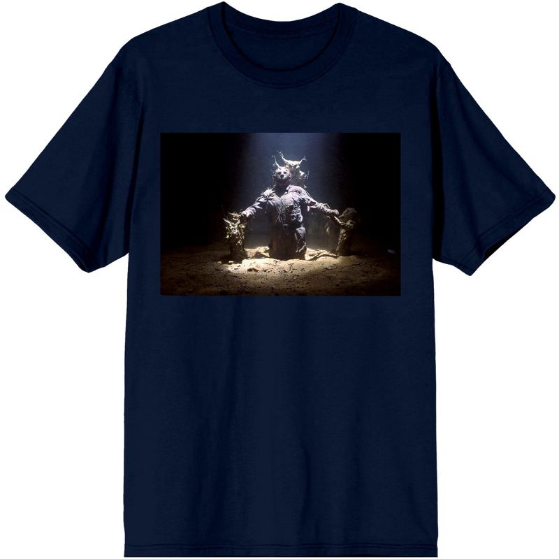 Men's Navy Colored T-Shirt, Jason Voorhees Rising from Grave, 1 of 2