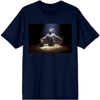 Men's Navy Colored T-Shirt, Jason Voorhees Rising from Grave