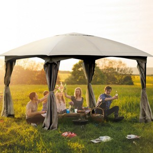Tangkula 11.5FT Patio Gazebo Canopy Tent Wedding Party Shelter Awning Mosquito Netting - 1 of 4