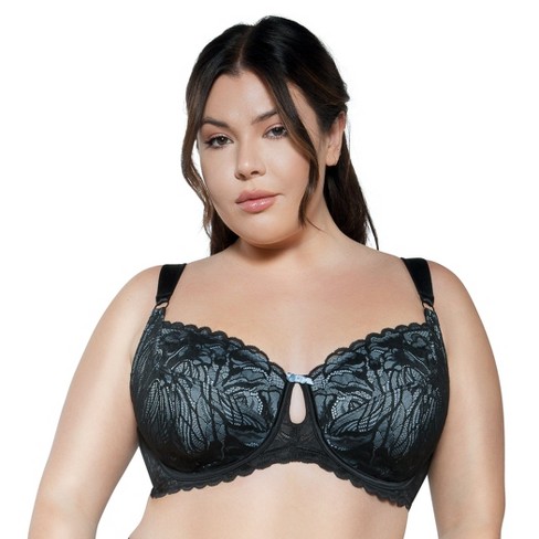 Parfait Women's Charlotte Lace Unlined Bra - Black Onyx - 38j : Target