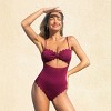 Women's Cutout Scallop Trim One Piece Swimsuit -Cupshe - 4 of 4