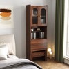 Sapphtopaz Modern Bookcase with Cubby Storage, Space Saving Multi-Function Display Bookshelf for Home Office - 2 of 4