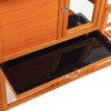 FURNIinspire Pet Crates and Houses,  Large Three Box Rabbit cage, Indoor and Outdoor Use, Orange, 94.48"*18.89"*21.06" - 3 of 4