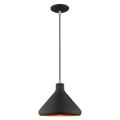 Livex Lighting Metal Shade 1 - Light Pendant in  Black