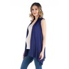 Maternity Draped Open Front Sleeveless Cardigan - 24seven Comfort Apparel™ - 2 of 3
