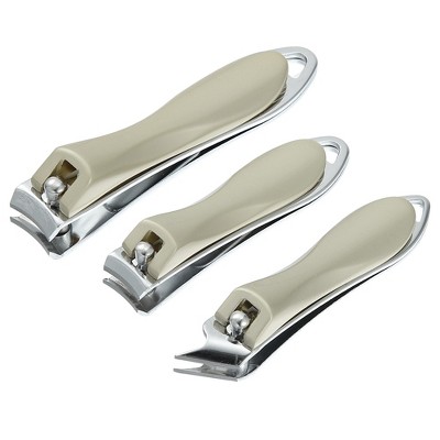 Unique Bargains Stainless Steel Nail Clippers With Catcher Nail Cutter  Trimmer Silver Tone Grey Gold Tone : Target