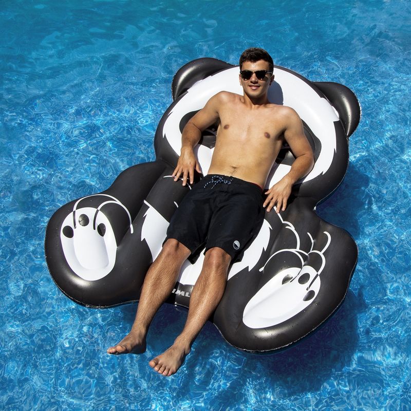 Swimline 71" Inflatable Panda 1-Person Swimming Pool Float - Black/White, 3 of 5