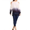 Women's Ombre Cold Shoulder Fringe Sweater - umgee - 4 of 4