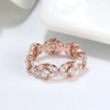 Eternity Bridal Wedding Band Ring Cz Rose Gold Plated Sterling Silver Women Ginger Lyne Collection - 2 of 4