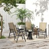 NicBex Set of 2 Outdoor Dining Chair,Modern Rattan Patio Dining Chairs with Cushion and Backrest,22.8/25.3/25.2 inch Chairs Suitable for Patio,Garden - 2 of 4
