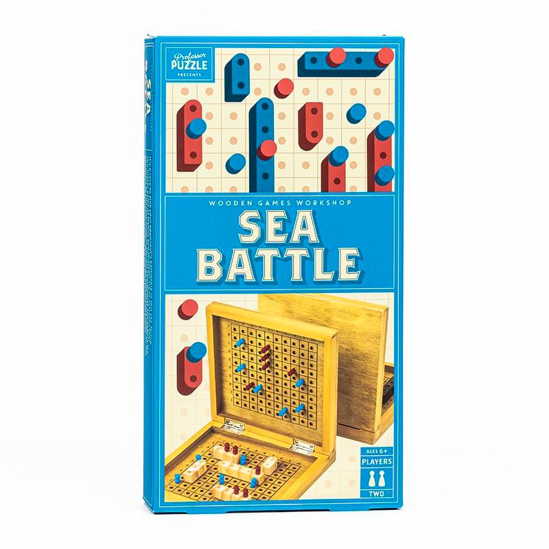 Professor Puzzle USA, Inc. Sea Battle | Classic Wooden Family Board Game, 2 of 5