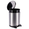 Evideco French Home Goods Soft Close Lid Round Metal Step Trash Can Waste Bin 6-liters-1.6-gal. - 2 of 4