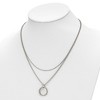 Chisel Stainless Steel Polished 2 Strand Twisted Circles 18.5" Necklace - 2 of 4