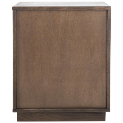 Zeus Medium Oak 2-Drawer Transitional Nightstand