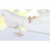 Religious Cross Stud Earrings for Women Cz Sterling Silver Ginger Lyne Collection - 3 of 4