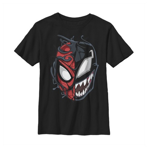 Venom Face Teeth Comic Poster Official Marvel Spider-man Black Mens T-shirt 