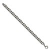 Black Bow Jewelry Men's 10mm Stainless Steel Polished Curb Chain Bracelet, 8.5 Inch - 2 of 4
