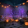 Hrinhom 3-Piece Halloween Spooky Tree with Purple Lights,Halloween Decoration - 2 of 4