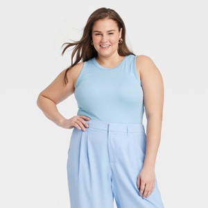Women's Slim Fit Ribbed Tank Top - A New Day™ - 1 of 3