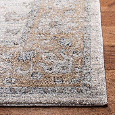 Isabella Cream Beige Synthetic Square Oriental Area Rug