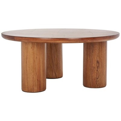 Mork 3 Leg Round Coffee Table - Natural - Safavieh