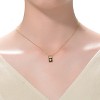 Guili 0.60ctw Elegant 14k Gold Plated Padlock Pendant Necklace with Lab-Created Moissanite – Timeless and Dazzling Design - 2 of 2