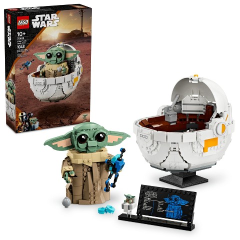Детские конструкторы LEGO Star Wars The Mandalorian: Grogu with Hover Pram Buildable Toy Figure 75403