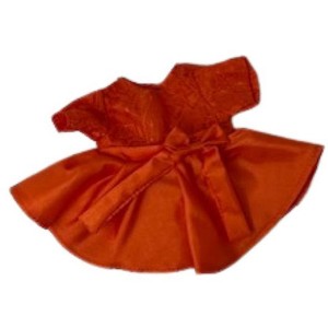 Doll Clothes Superstore Handmade Orange Party Dress Fits 12 Inch Baby Alive Dolls - 1 of 4