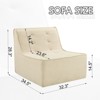 32.3" Single Bean Bag Chair, Comfy Fireside Chair with Foam Filler, Floor Sofa Chair, Lounge Accent Chair for Living Room Bedroom Apartment - 3 of 4
