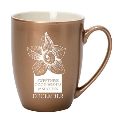 Elanze Designs Sweetness Good Wishes And Success Bronze 10 ounce New Bone China Coffee Cup Mug