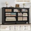 7 Drawer Dresser for Bedroom,54 Inch Wide Wood Storage Chest, Freestanding Closet Organizer for Living Room, Entryway - 4 of 4