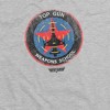 Men's Top Gun Flight School Logo T-Shirt Athletic Heather Small - 4 of 4