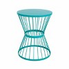 Modern Outdoor Iron Side Table,Patio End Table with Hourglass Shape and Open Cage Design,Accent Table for Deck or Balcony-Cuddlewood - 2 of 4