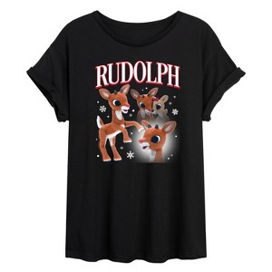 Women's - Rudolph - Rudolph Bootleg Oversized Graphic T-Shirt - 1 of 4