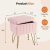 NicBex Storage Ottoman Bench for Bedroom,12.2 Inch Wide Modern Storage Bench with 4 Metal Legs,Ottoman for Living Room,Bedroom,Entryway - 3 of 4