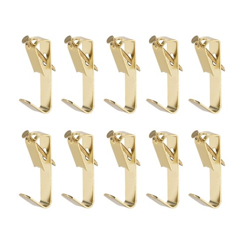 Brass-Plated Hooks - Supports 30 lbs For Hook and Wire Hanging