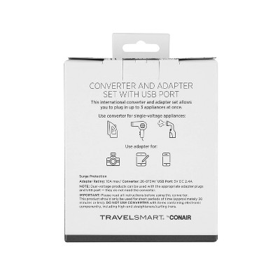 Travel Smart by Conair 2 Outlet Converter Set with USB Port_0