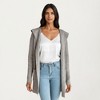Anna-Kaci Women's Long Sleeve Knit Cardigan with Open Front Design, Relaxed Hood Detail and Soft Textured Fabric - 2 of 4