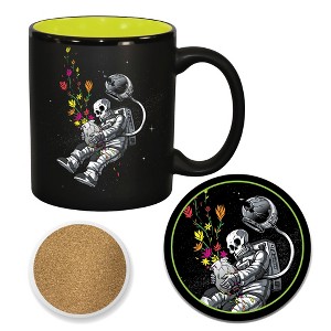 Courtside Market End of Humanity 11 oz Artisan Ceramic Mugs & Coaster Set - 1 of 1