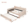 NicBex Full Size Velvet Upholstered Daybed with Trundle for Bedroom,Living Room,Apartment - 3 of 4