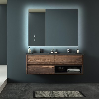 Vynxaria 36" x 28" Dimmable LED Vanity Mirror: Stylish & Functional with Anti-Fog