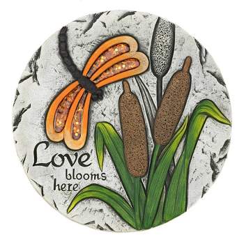 Cement "Love Blooms Here" Stepping Stone - Zingz & Thingz